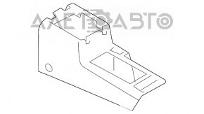 Консоль центральная подлокотник и подстаканники Subaru XV Crosstrek 13-17 кожа, черн, царапи