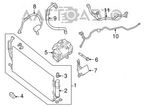 Трубка кондиціонера піч-конденсер Nissan Leaf 13-17 S без осушувача