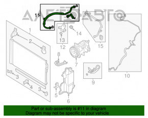 Трубка кондиционера компрессор-печка первая Infiniti Q50 16- 3.0
