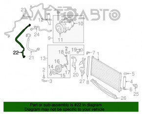 Трубка кондиціонера залізо/гума Nissan Murano z50 03-08