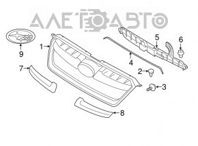 Эмблема решетки радиатора Subaru XV Crosstrek 13-17 новый OEM оригинал
