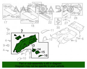 Обшивка арки правая Subaru b9 Tribeca черная