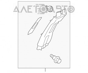 Накладка центральної стійки верхня ремінь права Subaru Forester 19- SK сіра, подряпини