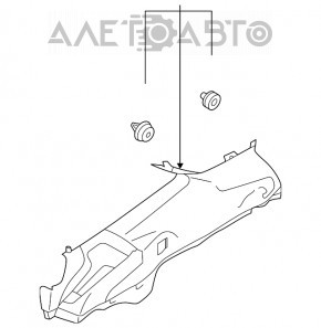 Накладка задньої стійки права Subaru Forester 19- SK сіра, подряпини