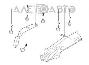 Накладка задньої стійки права Subaru Forester 19- SK сіра, подряпини
