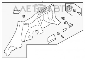 Обшивка арки правая Subaru Forester 19- SK, потерта