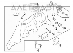 Обшивка арки правая Subaru Forester 19- SK, потерта