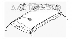 Обшивка потолка Subaru Forester 14-18 SJ без люка серый