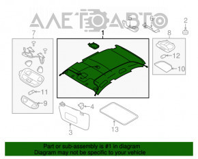 Обшивка потолка Subaru XV Crosstrek 13-17