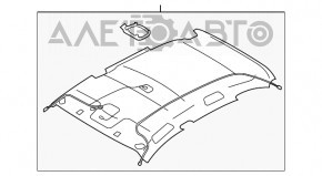 Обшивка потолка Subaru XV Crosstrek 13-17 серая, замята