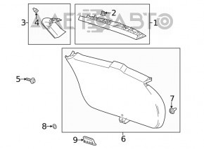 Обшивка двери багажника верх Buick Encore 13-19 черн