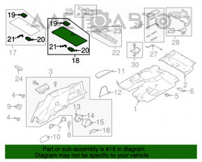 Пол багажника Subaru b9 Tribeca чорний