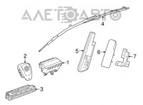 Подушка безпеки airbag бічна шторка права Buick Encore 13-14