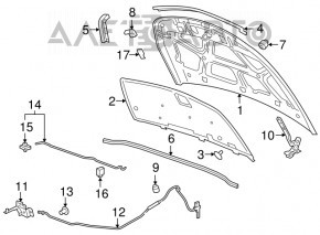 Замок капота Chevrolet Cruze 11-15