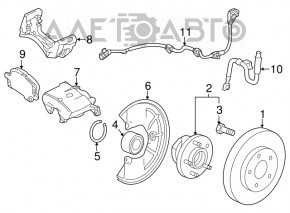 Датчик ABS передний левый Buick Encore 13-19