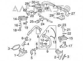 Клапан охолодження інтеркулера прав Porsche Cayenne 958 11-17 4.8 Turbo