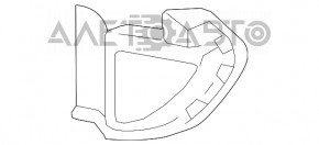 Заглушка решетки переднего бампера левая Porsche Cayenne 958 11-14