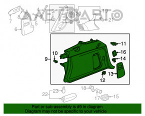 Обшивка арки ліва Porsche Cayenne 958 11-14 беж