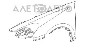 Крыло переднее правое Porsche Cayenne 958 11-14 черный L041, алюминий
