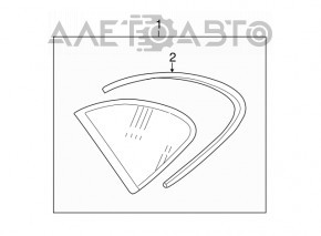 Форточка глухое стекло задняя правая Porsche Cayenne 958 11-14