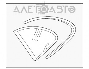 Кватирка глухе скло задня ліва Porsche Cayenne 958 11-14