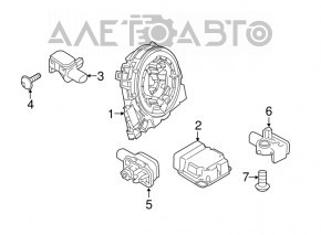 Модуль srs airbag компьютер подушек безопасности Porsche Cayenne 958 11-17