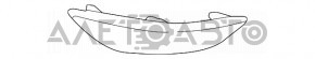 Отражатель левый Porsche Cayenne 958 11-14 царпины, трещины