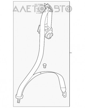 Ремінь безпеки задній правий Porsche Cayenne 958 11-14 чорний, що стрільнув