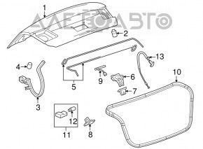 Петля крышки багажника левая Chevrolet Cruze 11-15