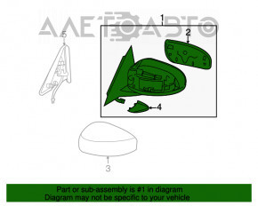 Дзеркало бокове праве Infiniti G35 4d 06-08