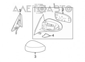 Зеркало боковое правое Infiniti G35 4d 06-08