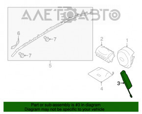 Подушка безпеки airbag сидіння лев Subaru Legacy 15-19