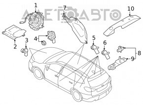 Модуль srs airbag компьютер подушек безопасности Subaru Forester 19- SK под перешив