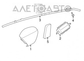 Подушка безпеки airbag пасажирська в торпеді Nissan Pathfinder 13-20