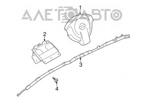 Подушка безпеки airbag бічна шторка права Nissan Rogue 14-20