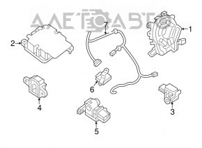 Модуль srs airbag комп’ютер подушок безпеки Nissan Altima 13-15