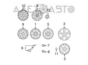 Диски колесные 4шт R17 x 7J ET60 5*114,3 Mazda6 03-08 бордюрка