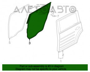 Уплотнитель двери задней левой Ford Flex 09-19