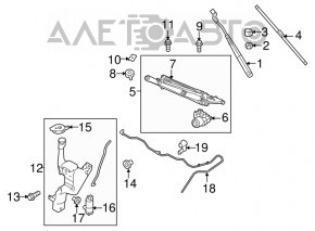 Поводок дворника левый Ford Fiesta 11-19