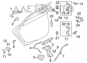 Замок двери задней правой Ford Fusion mk5 13-20