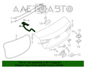 Петля крышки багажника правая Mazda 3 14-18 BM