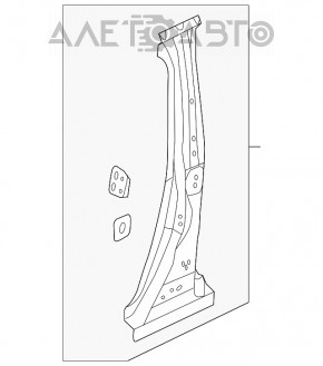 Стойка кузова центральная правая Mazda 3 14-18 BM