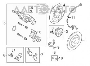 Диск гальмівний задній лівий Mazda 3 14-18 BM