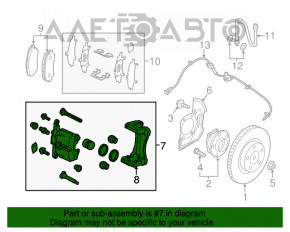 Супорт передній правий Mazda 3 14-18 BM