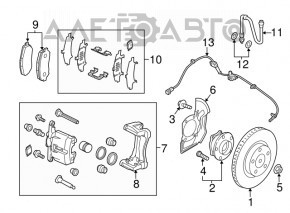 Суппорт передний правый Mazda 3 14-18 BM