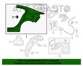 Чверть крило задня права Mazda 3 14-18 BM