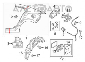 Чверть крило задня права Mazda 3 14-18 BM