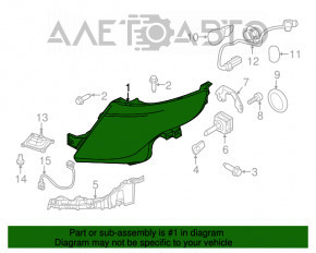 Фара передня права в зборі Ford Explorer 11-15