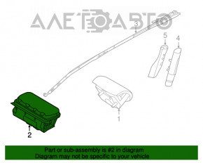 Подушка безопасности airbag пассажирская в торпеде Ford Explorer 13-19