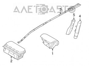 Подушка безопасности airbag пассажирская в торпеде Ford Explorer 13-19